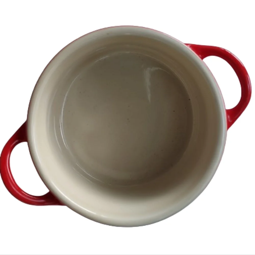 Le Creuset NEW Mini Red Cocotte Stoneware Casserole with Cover